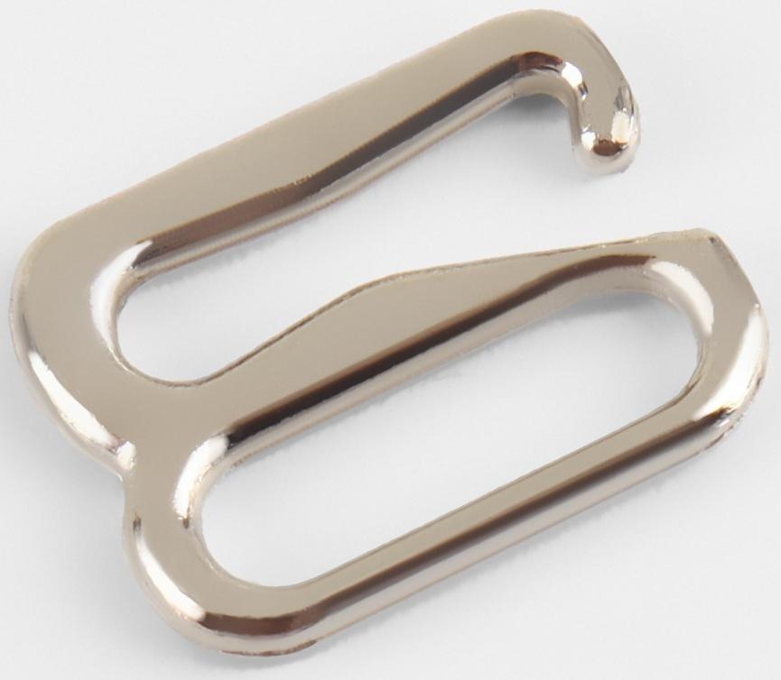 Крючок для бретелей, металлический, 8 мм, цвет серебряный
