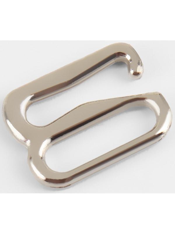 Крючок для бретелей, металлический, 8 мм, цвет серебряный