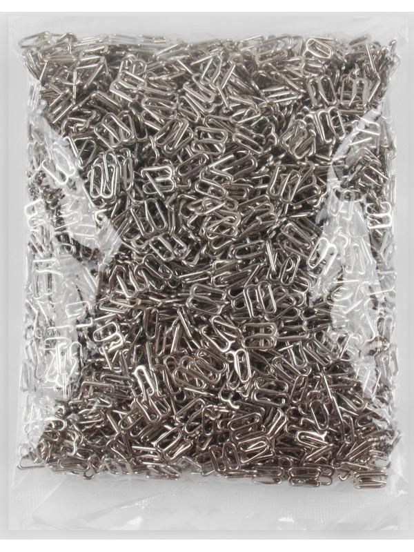 Крючок для бретелей, металлический, 8 мм, цвет серебряный