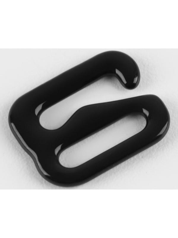 Крючок для бретелей, металлический, 8 мм, цвет чёрный