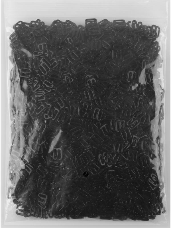 Крючок для бретелей, металлический, 8 мм, цвет чёрный