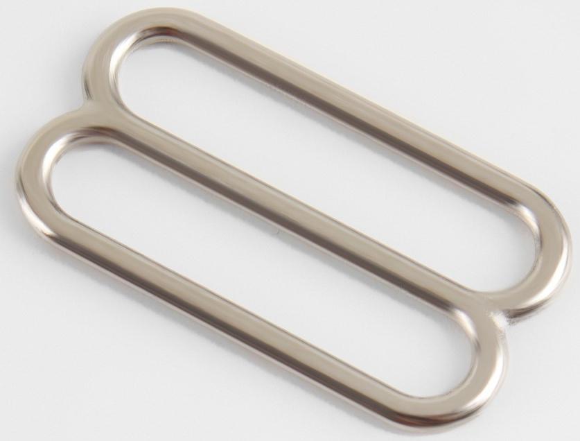 Регулятор для бретелей, металлический, 20 мм, цвет серебряный