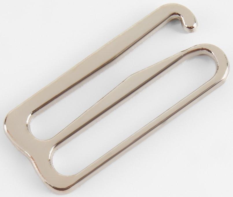 Крючок для бретелей, металлический, 20 мм, цвет серебряный