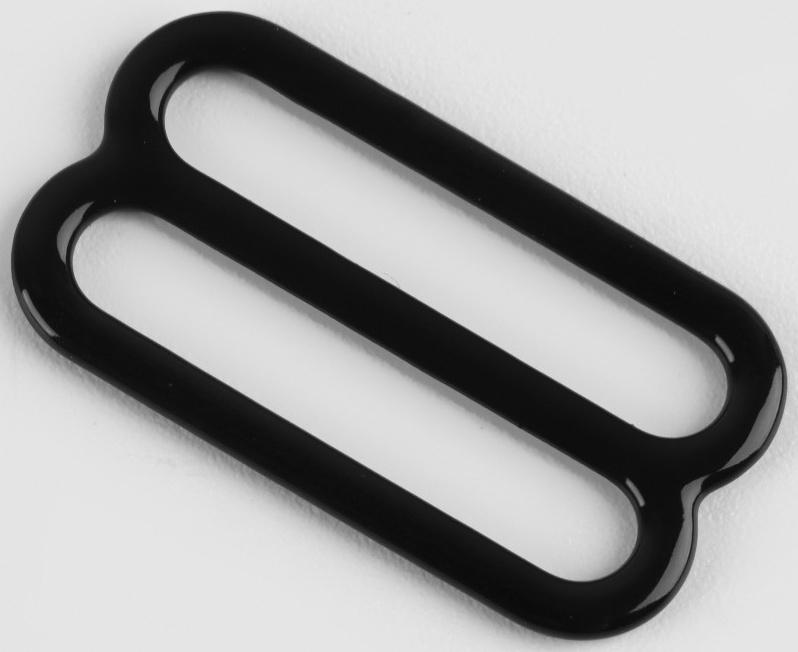 Регулятор для бретелей, металлический, 20 мм, цвет чёрный