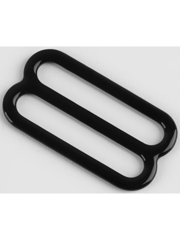 Регулятор для бретелей, металлический, 20 мм, цвет чёрный