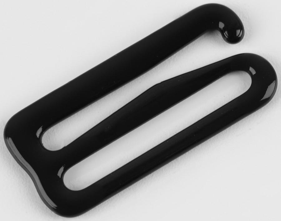 Крючок для бретелей, металлический, 20 мм, цвет чёрный