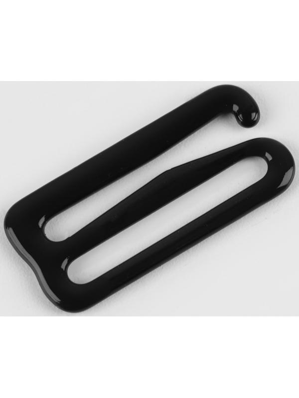 Крючок для бретелей, металлический, 20 мм, цвет чёрный