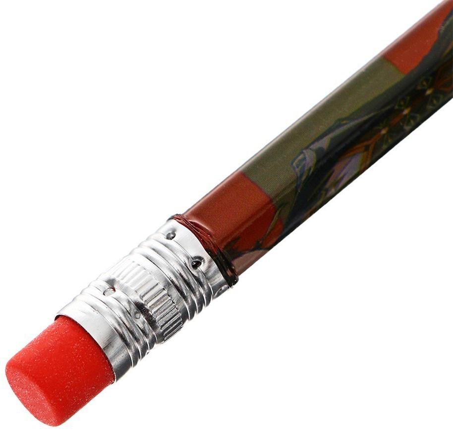 Карандаш чернографиный НВ с ластиком Аниме