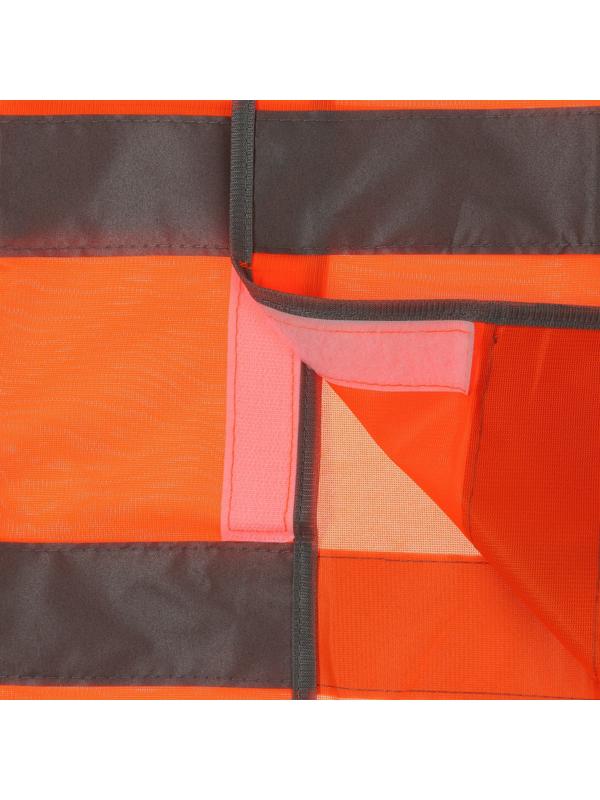 Куртка сигнальная светоотражающая, оранжевый, 3 класс, размер 2XL