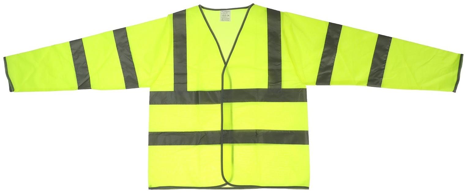 Куртка сигнальная светоотражающая, салатовый, 3 класс, размер 2XL