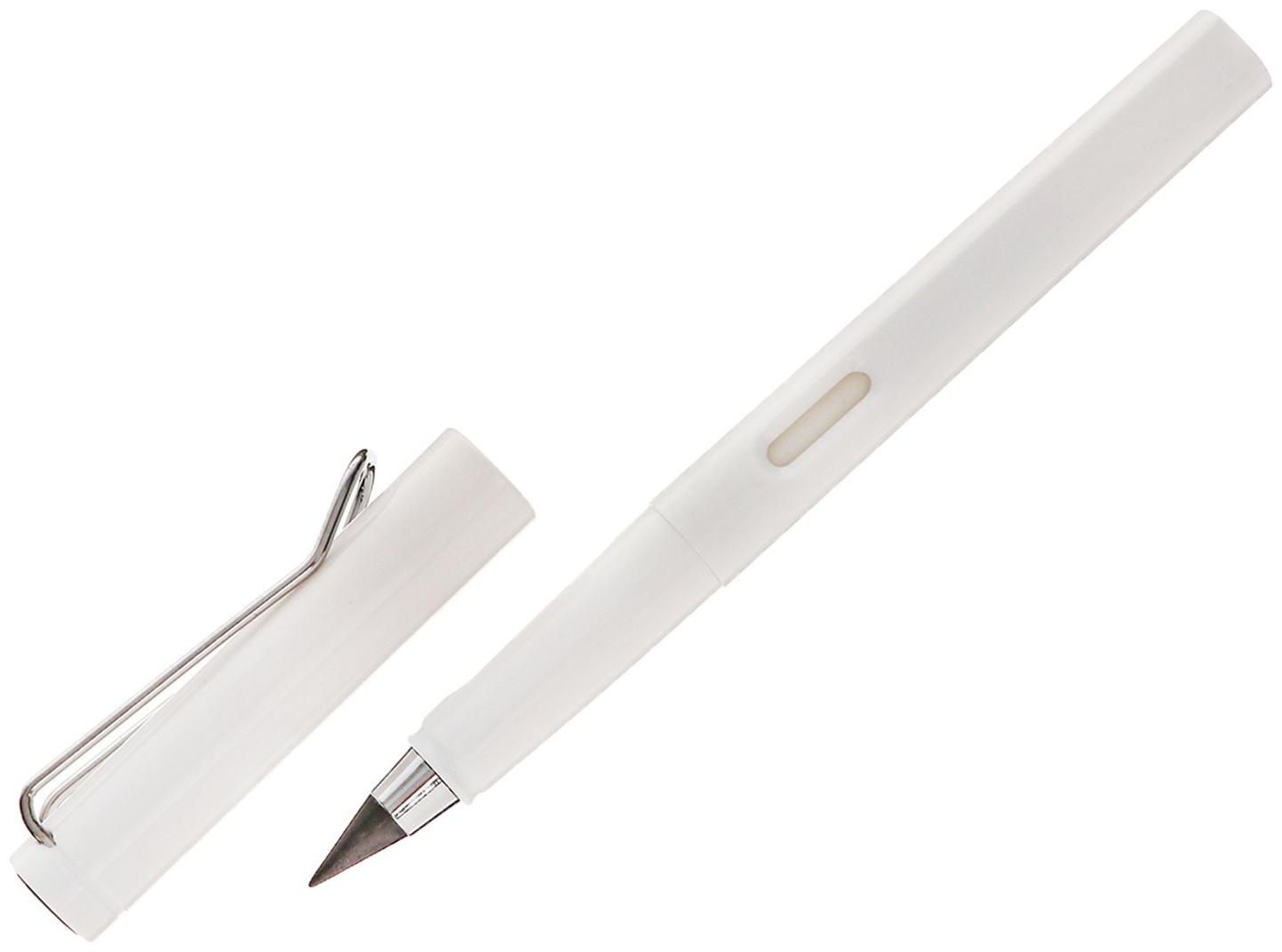 Карандаш чернографитный НВ вечный, Белый CALLIGRATA