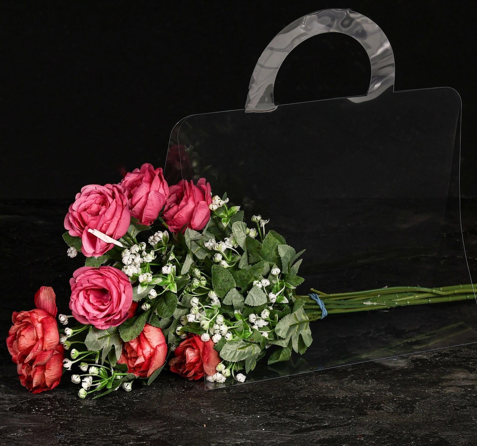 Переноска для цветов без ленты, 30х25х12 см