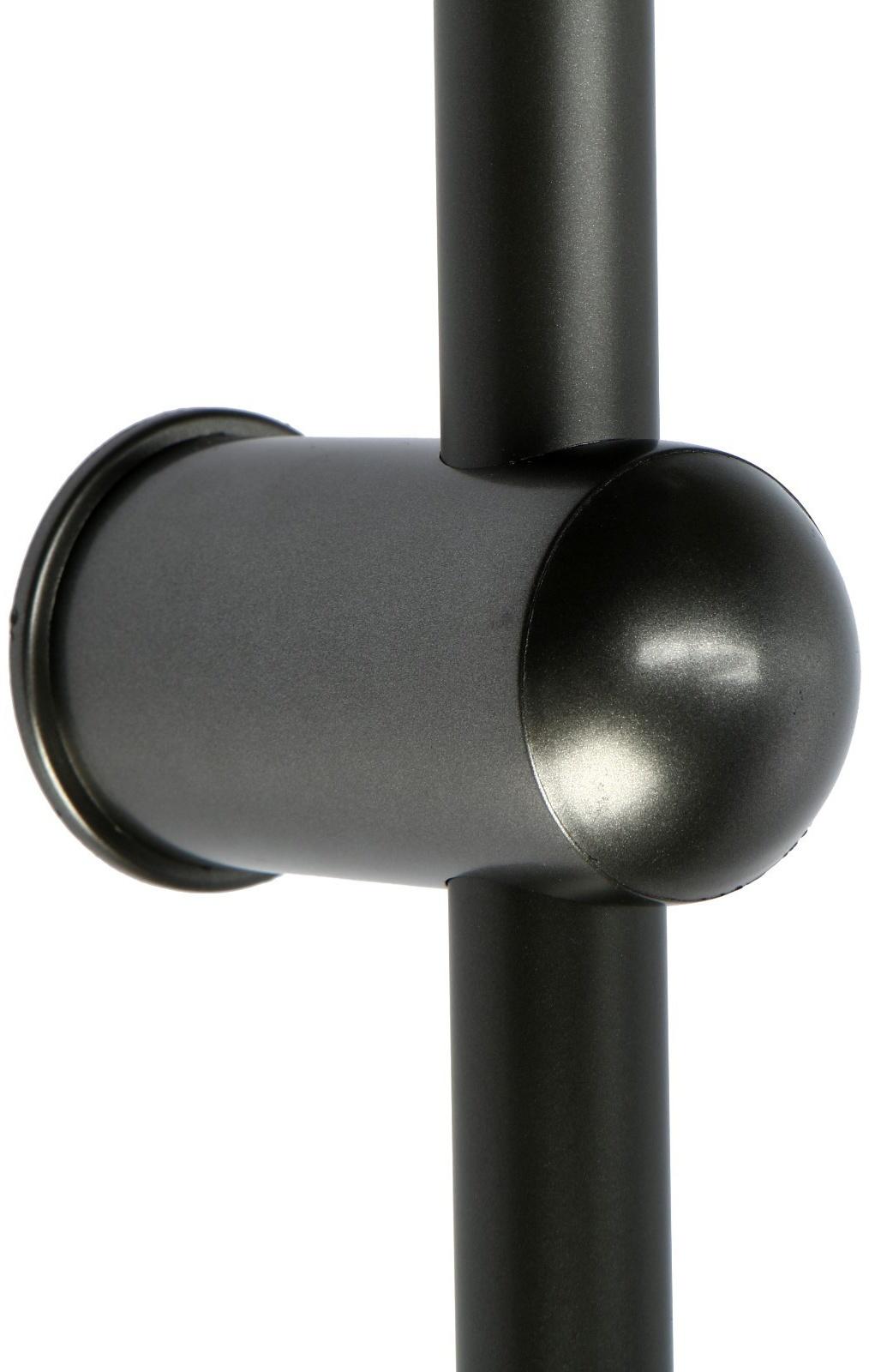 Душевая система ZEIN Z1013, тропическая и ручная лейка 5 режимов, 2 шланга, мыльница, графит