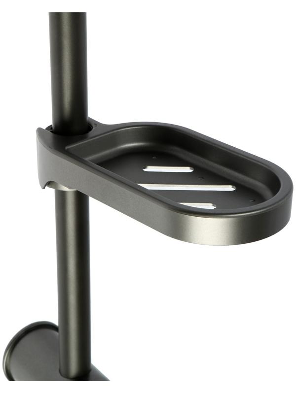 Душевая система ZEIN Z1013, тропическая и ручная лейка 5 режимов, 2 шланга, мыльница, графит