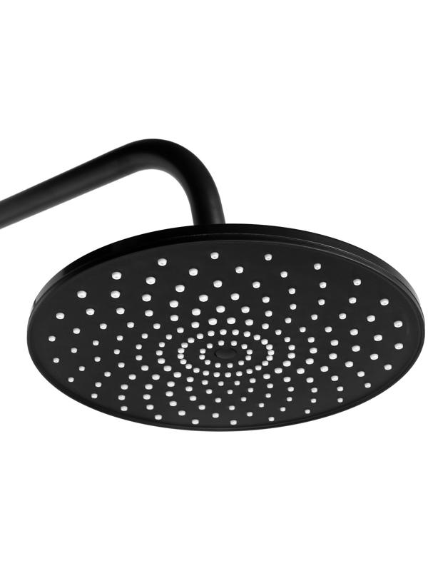 Душевая система ZEIN Z1013, тропическая и ручная лейка 5 режимов, 2 шланга, мыльница, графит