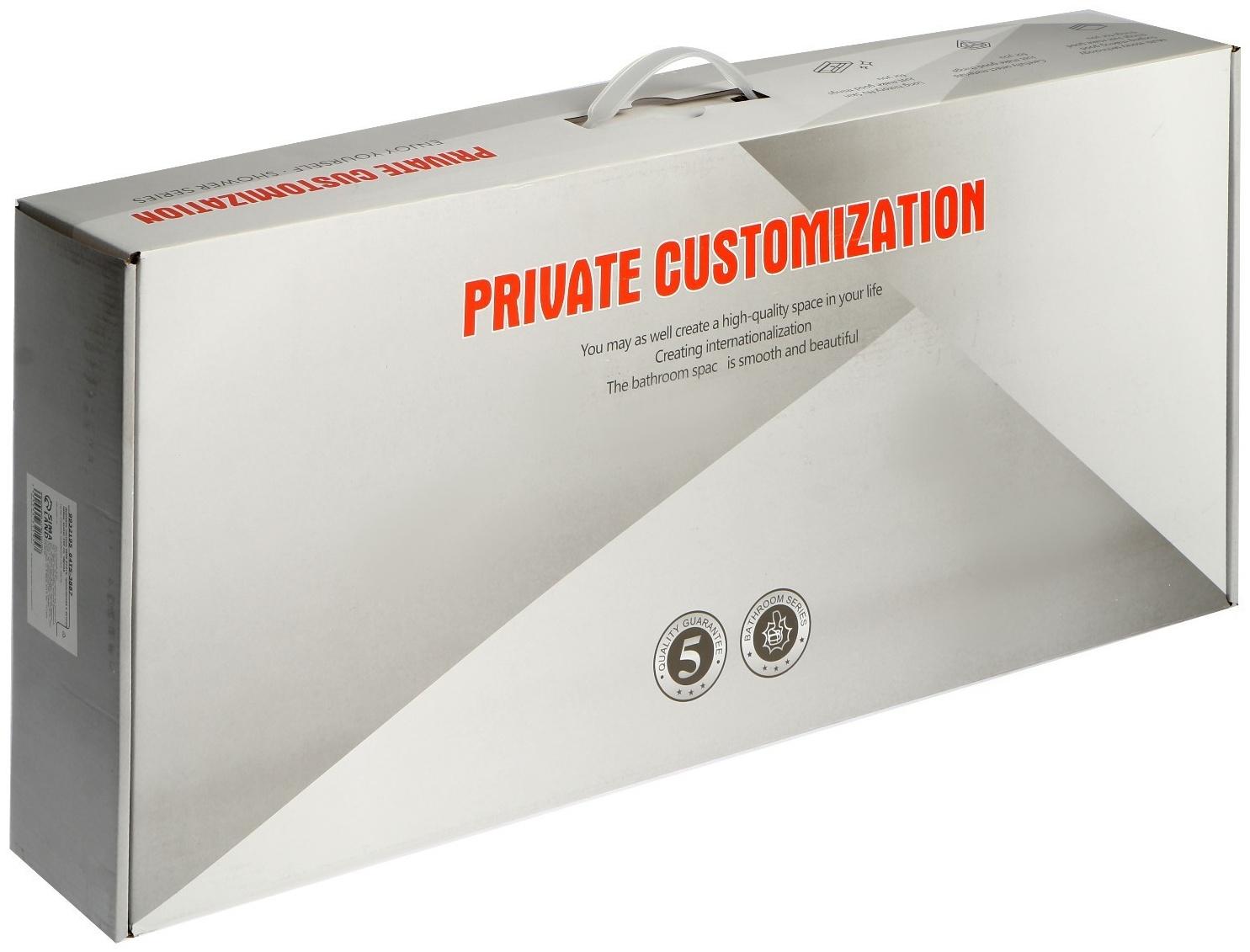 Душевая система ZEIN Z1015, тропическая и ручная лейка, шланг 150 см, черная