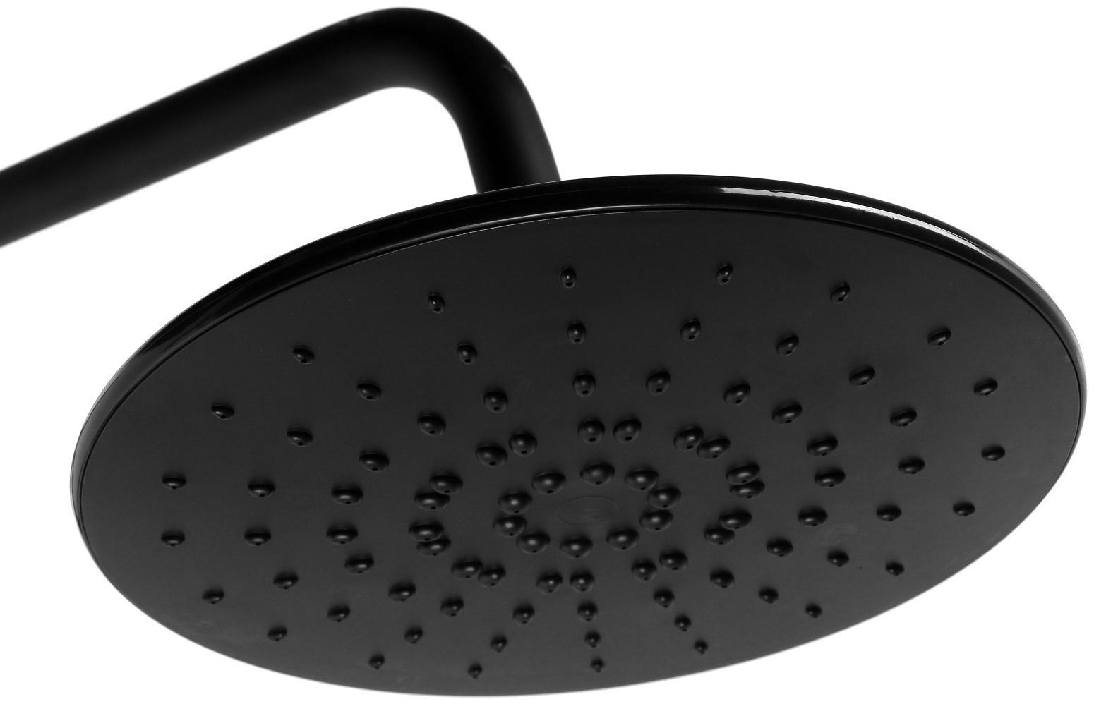 Душевая система ZEIN Z1015, тропическая и ручная лейка, шланг 150 см, черная