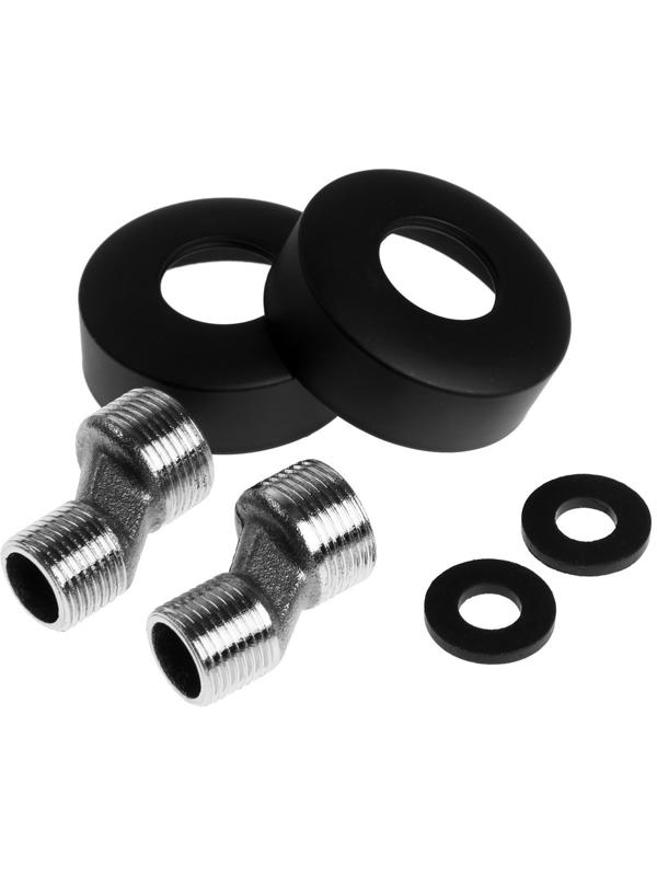 Душевая система ZEIN Z1015, тропическая и ручная лейка, шланг 150 см, черная