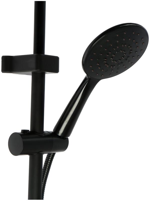 Душевая система ZEIN Z1015, тропическая и ручная лейка, шланг 150 см, черная