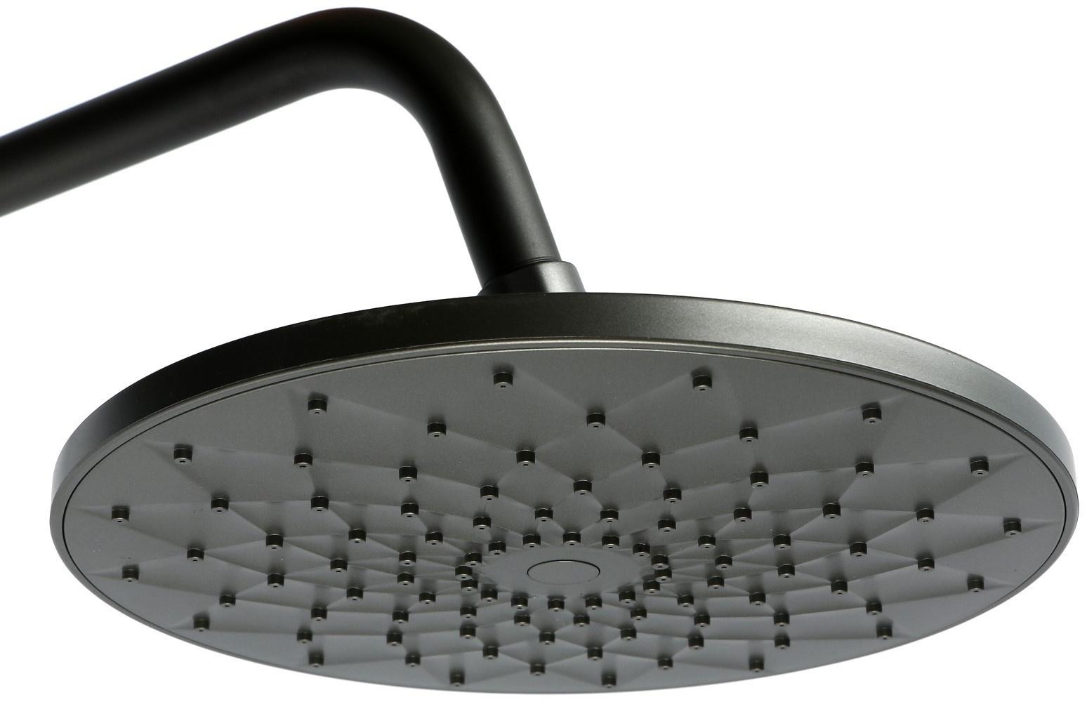 Душевая система ZEIN Z1015, тропическая и ручная лейка, шланг 150 см, графит