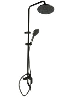 Душевая система ZEIN Z1015, тропическая и ручная лейка, шланг 150 см, графит