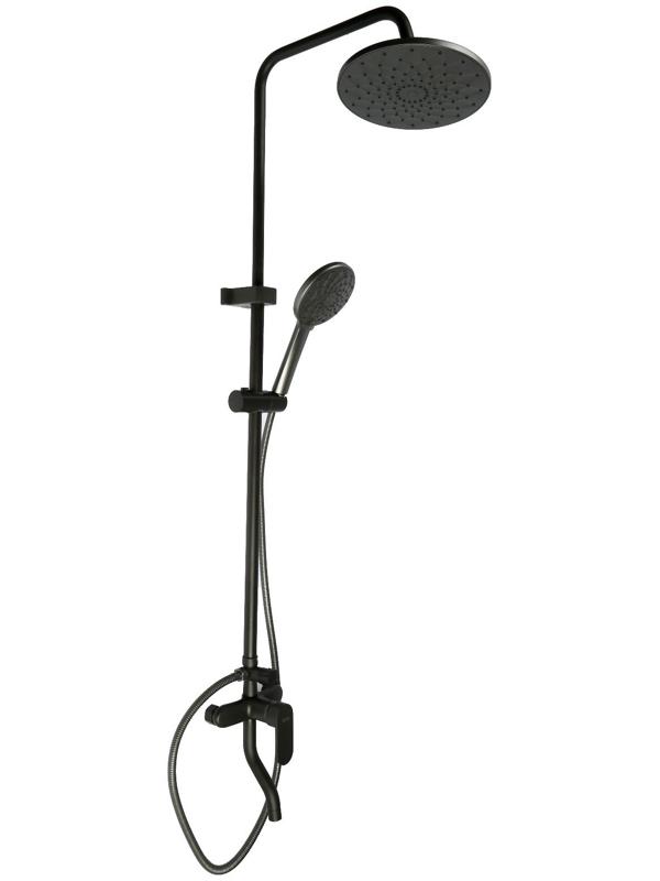 Душевая система ZEIN Z1015, тропическая и ручная лейка, шланг 150 см, графит