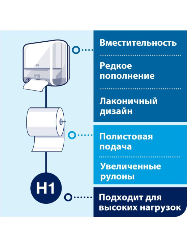 Полотенца бумажные Tork Matic H1 Universal, 1 слой, 280 м, 6 шт.
