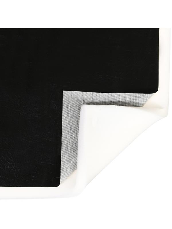 Комплект для перетяжки мебели, 50 × 50 см: иск.кожа, поролон 20 мм, чёрный