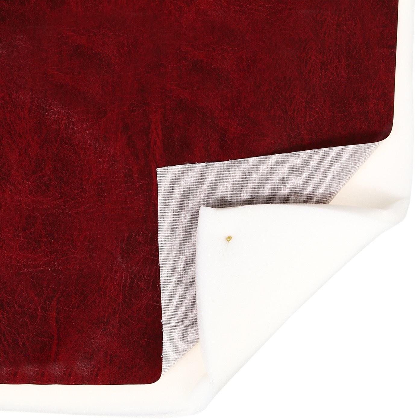 Комплект для перетяжки мебели, 50 × 100 см: иск.кожа, поролон 20 мм, бордовый