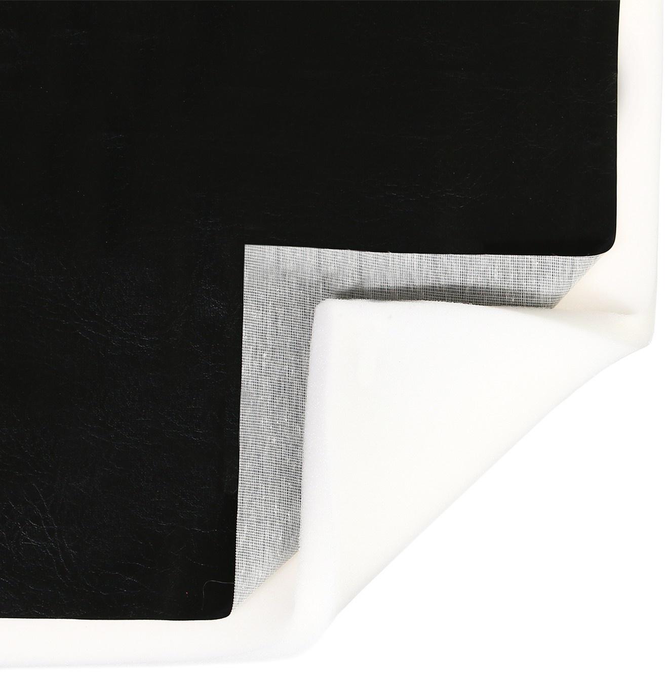 Комплект для перетяжки мебели, 100 × 100 см: иск.кожа, поролон 20 мм, чёрный