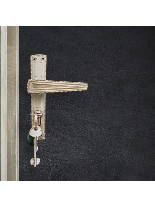 Комплект для обивки дверей, 80 × 200 см: иск.кожа, ватин, гвозди 50 шт., струна 10 м, чёрный, Praktische Home