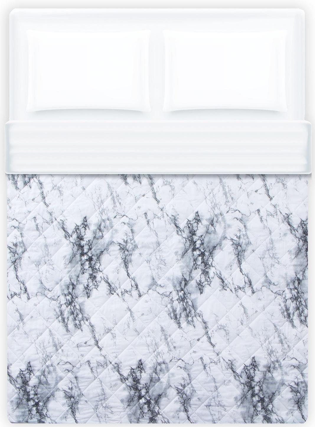 Покрывало LoveLife 1,5 сп White marble, 150*210±5см, микрофайбер, 100% п/э