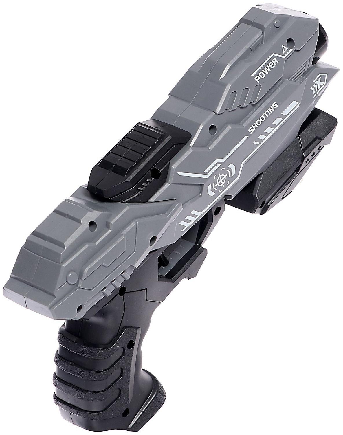 Бластер «Power gun», стреляет мягкими пулями, цвет МИКС