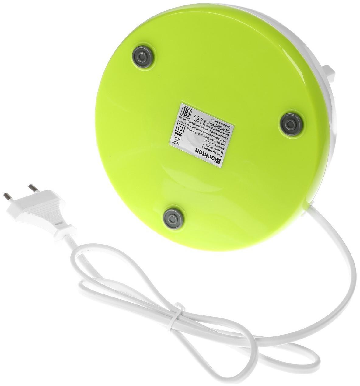 Соковыжималкa Blackton Bt J1111, для цитрусовых, 40 Вт, 1.2 л, 50-60 об/мин, бело-зелёная