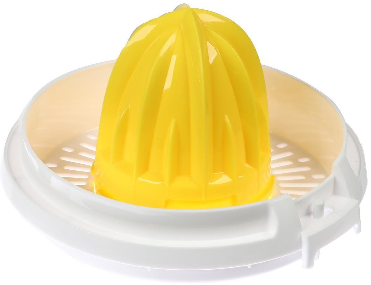 Соковыжималка Blackton Bt J1112, для цитрусовых, 25 Вт, 1.2 л, 54 об/мин, бело-жёлтая