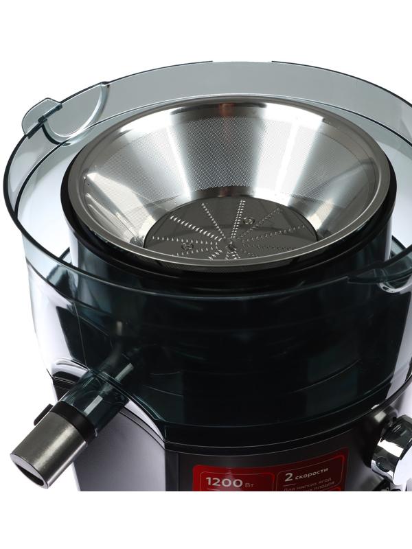 Соковыжималка BQ J1008, центробежная, 1200 Вт, 1.1/0.9 л, 20000 об/мин, серая