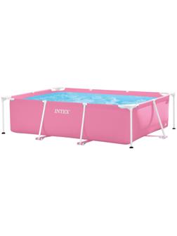 Бассейн каркасный Pink Frame Pool, 220х150х60 см, цвет розовый 28266NP