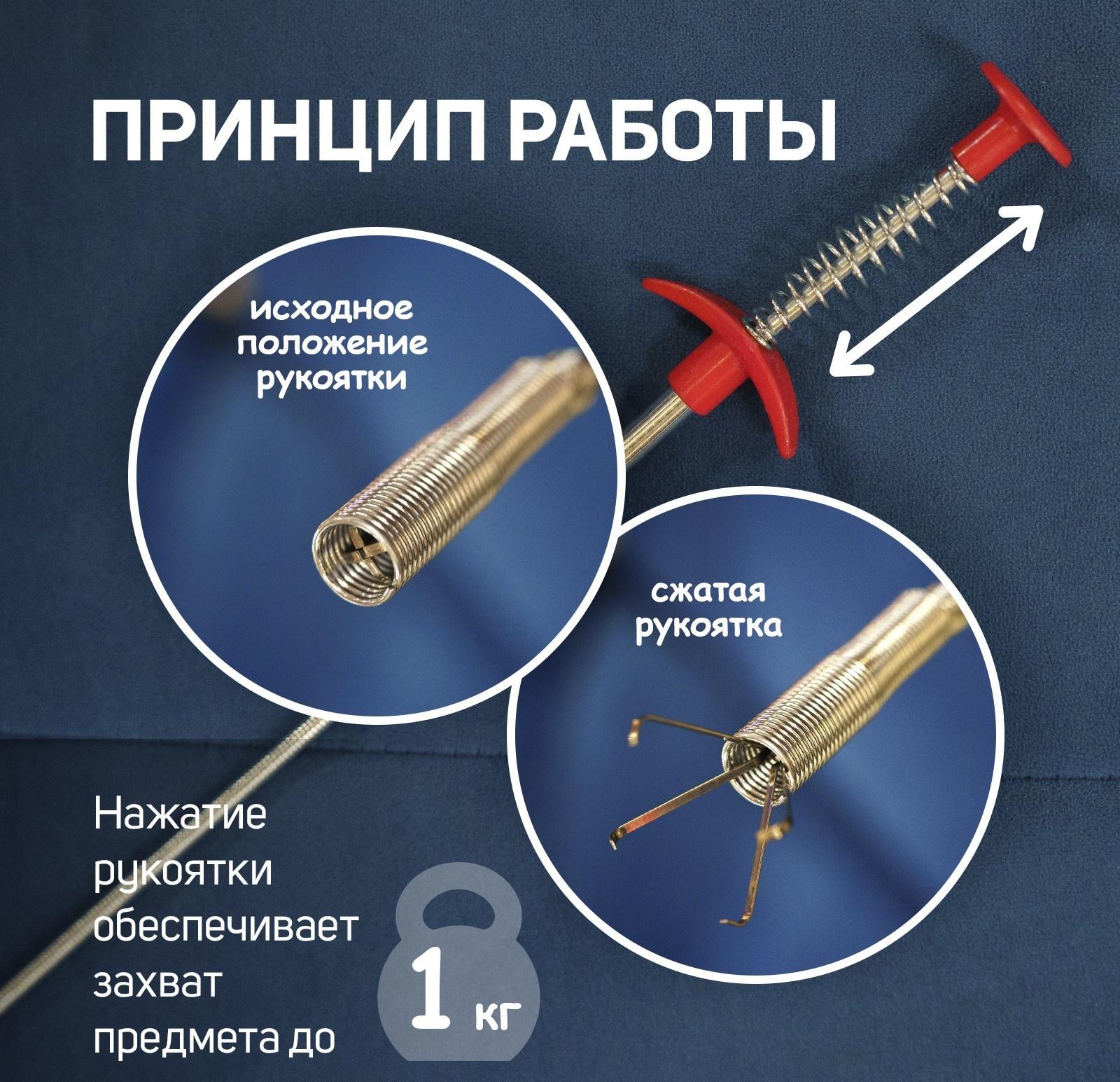 Захват гибкий ТУНДРА, оцинкованный, диаметр захвата до 30 мм, длина 850 мм