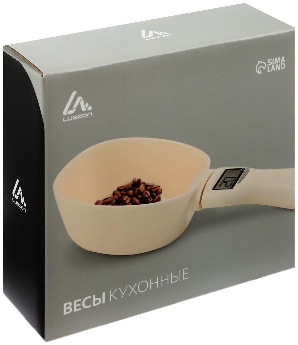 Весы кухонные Luazon LVE-031, электронные, до 0,8 кг, белые