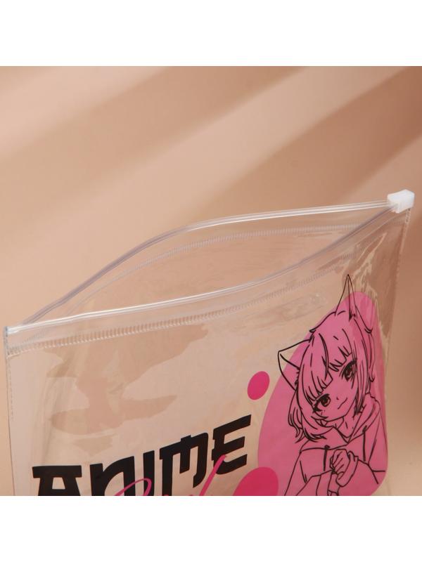 Косметичка из прозрачного PVC 21 х2 х14 см «Аниме Girl»