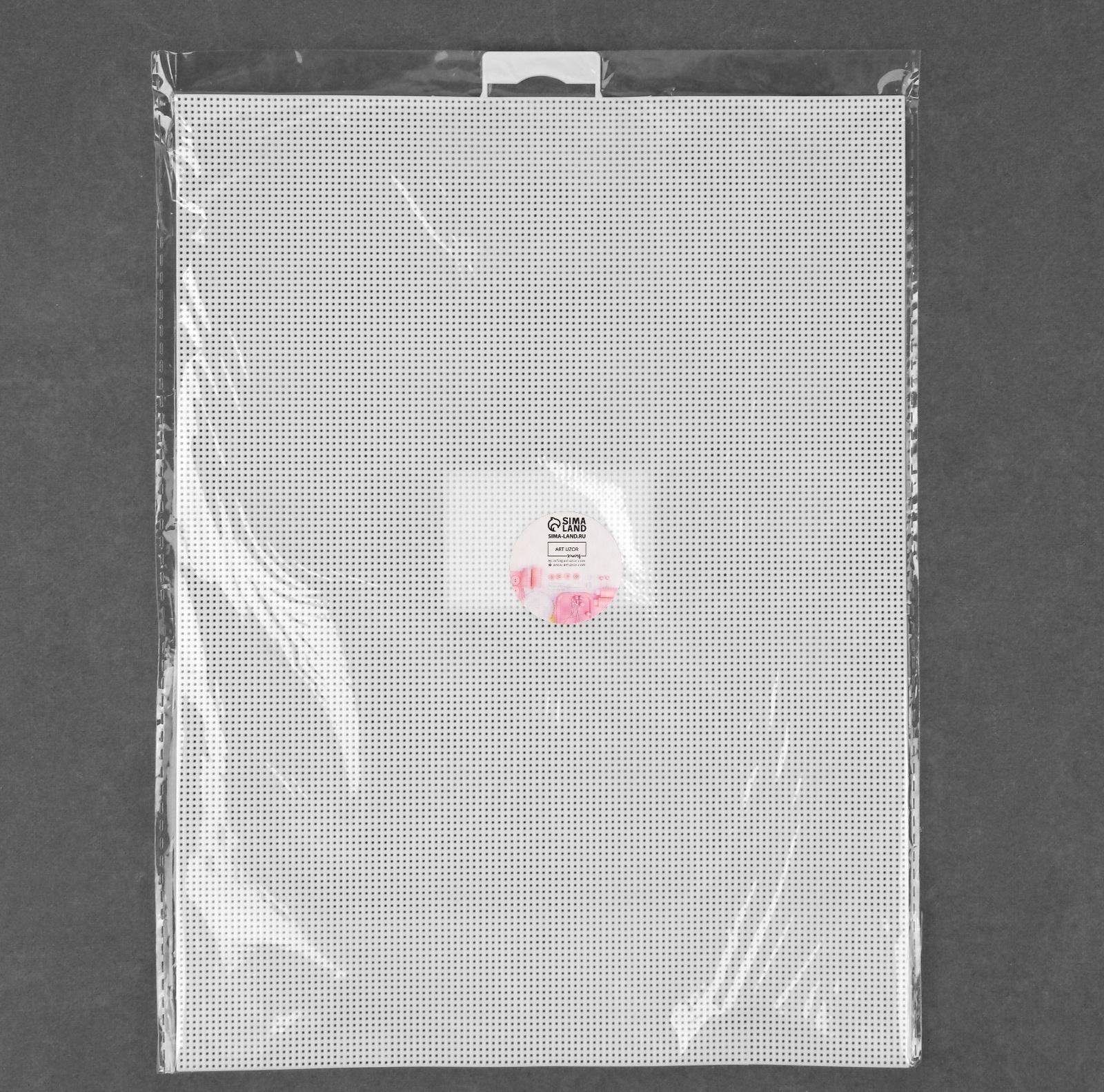 Канва для вышивания №14, 21 × 28 см, цвет белый