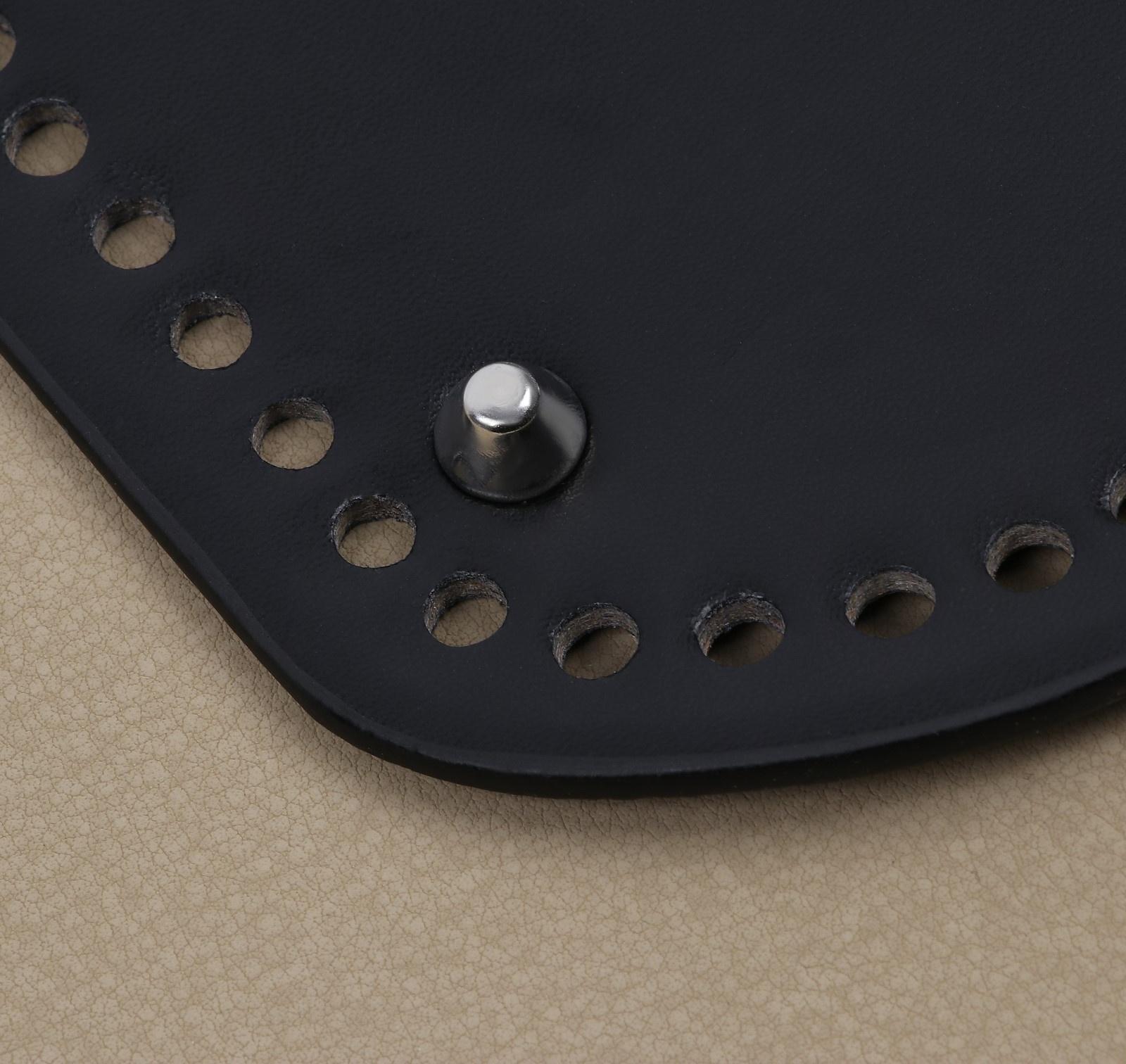 Донце для сумки, овальное, 22 × 10 см, цвет чёрный/серебряный