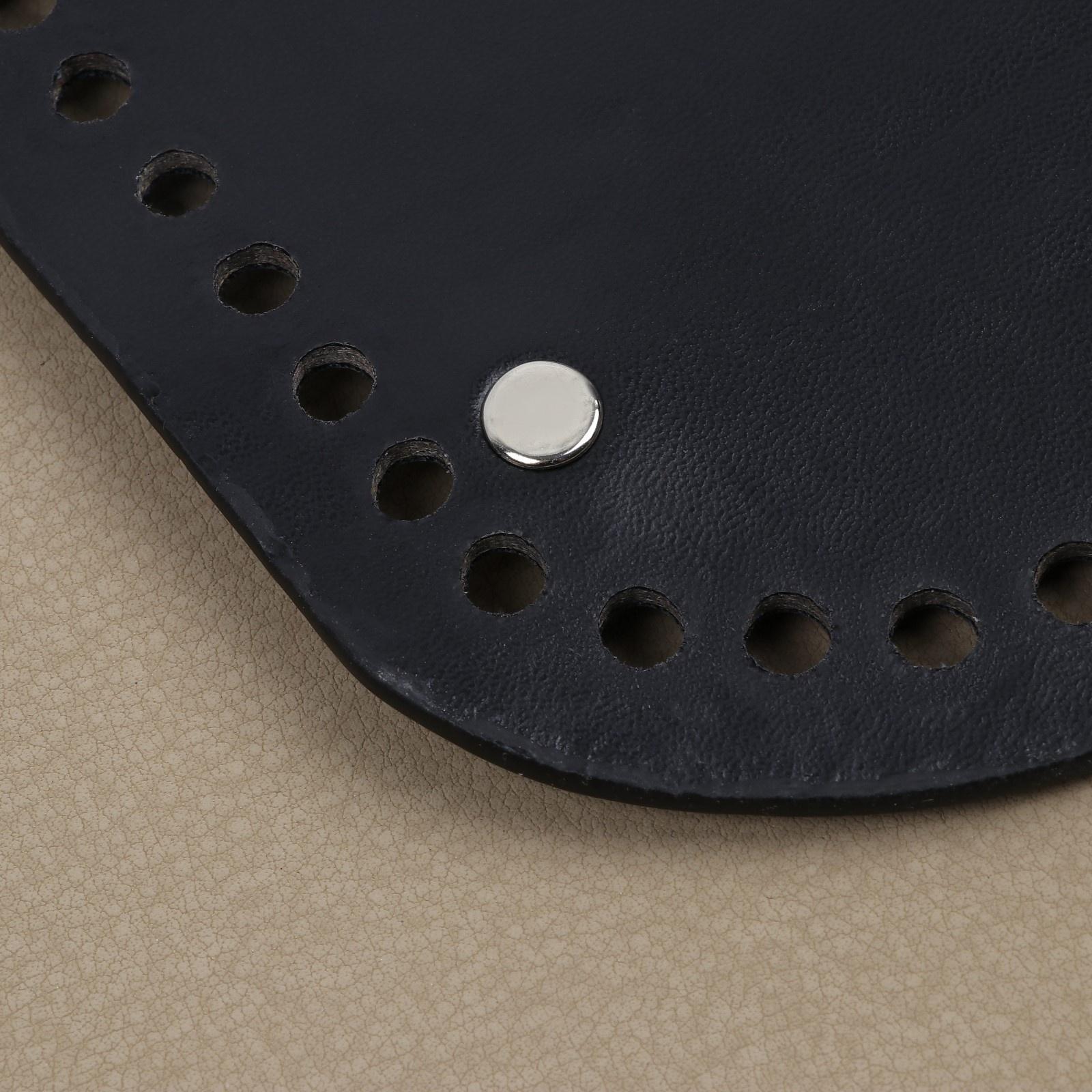 Донце для сумки, овальное, 22 × 10 см, цвет чёрный/серебряный