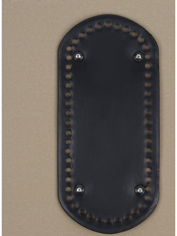 Донце для сумки, овальное, 22 × 10 см, цвет чёрный/серебряный