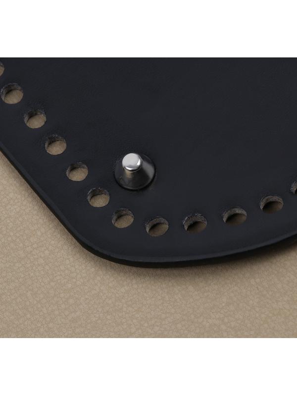 Донце для сумки, овальное, 22 × 10 см, цвет чёрный/серебряный