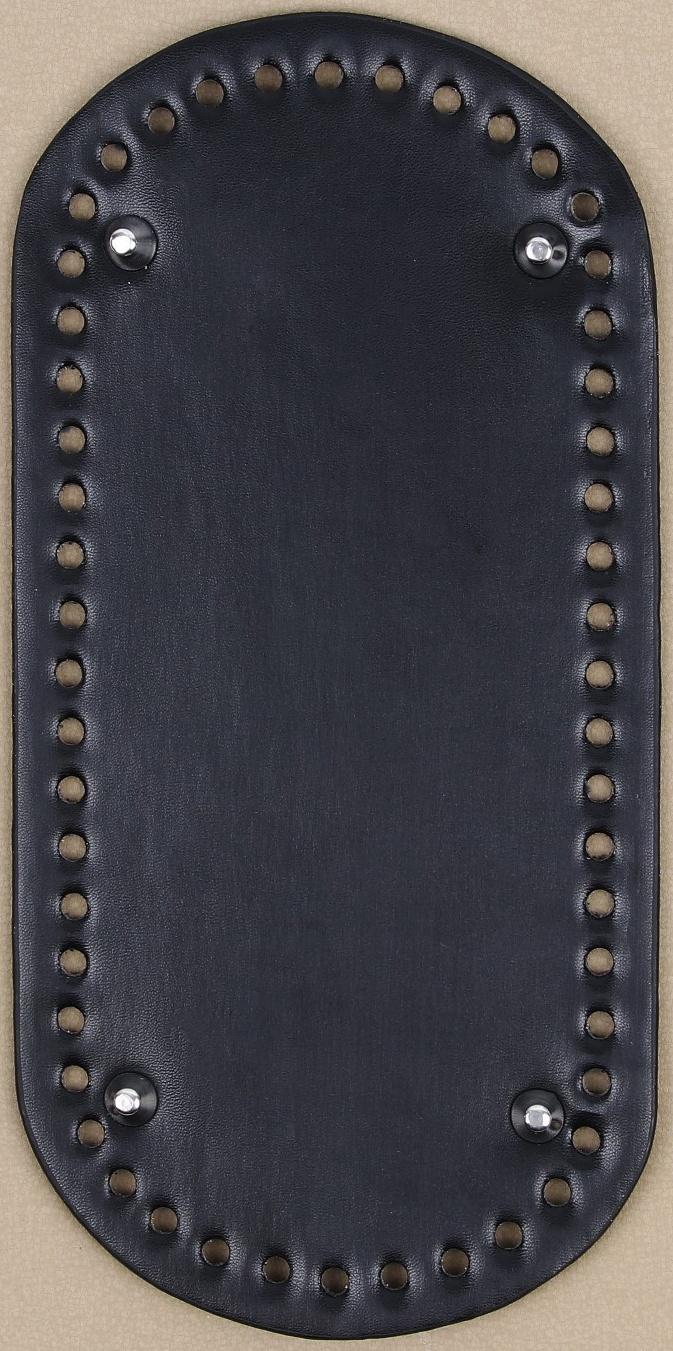 Донце для сумки, овальное, 25 × 12 × 0,3 см, цвет чёрный/серебряный