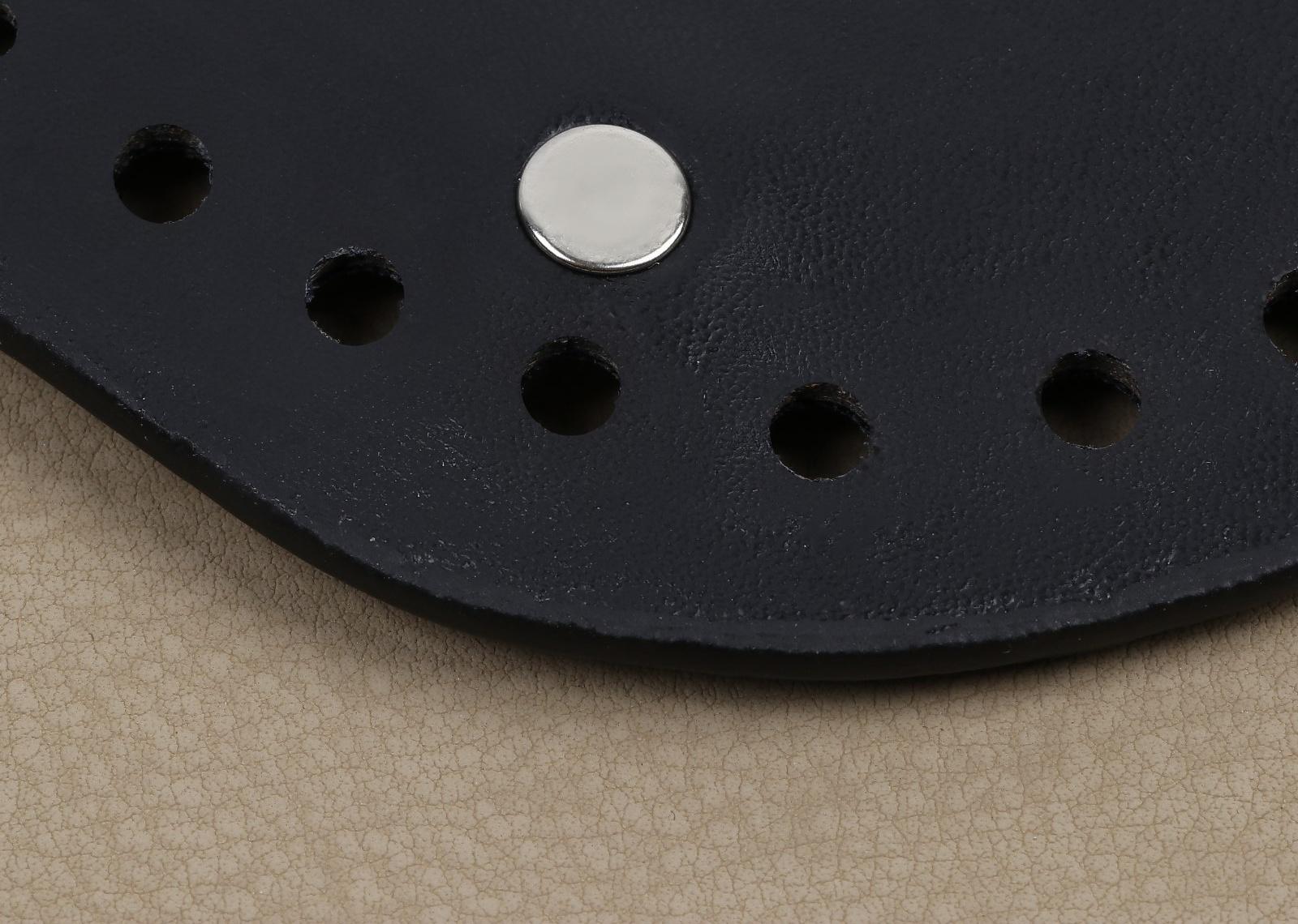 Донце для сумки, овальное, 25 × 12 × 0,3 см, цвет чёрный/серебряный