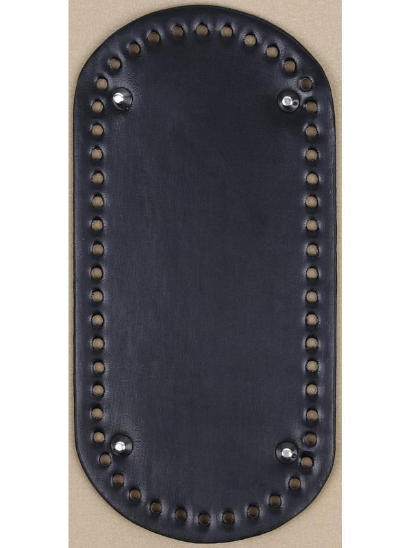 Донце для сумки, овальное, 25 × 12 × 0,3 см, цвет чёрный/серебряный