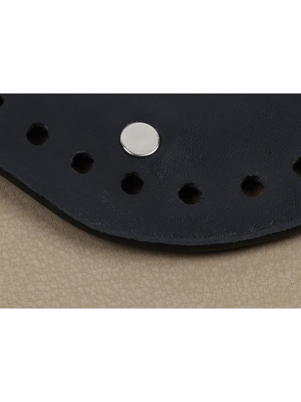 Донце для сумки, овальное, 25 × 12 × 0,3 см, цвет чёрный/серебряный