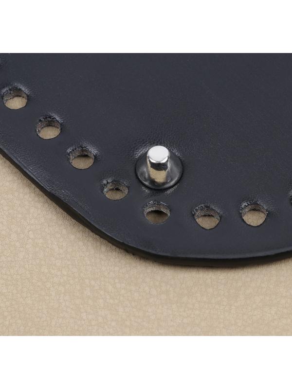 Донце для сумки, овальное, 25 × 12 × 0,3 см, цвет чёрный/серебряный